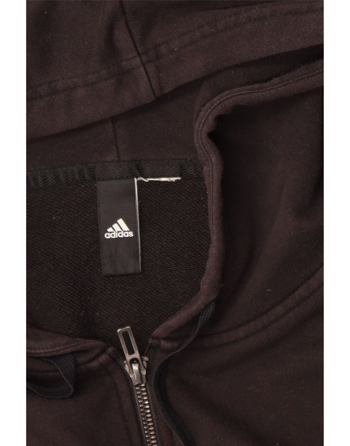 Felpa con cappuccio e zip Adidas da uomo 2XL nera