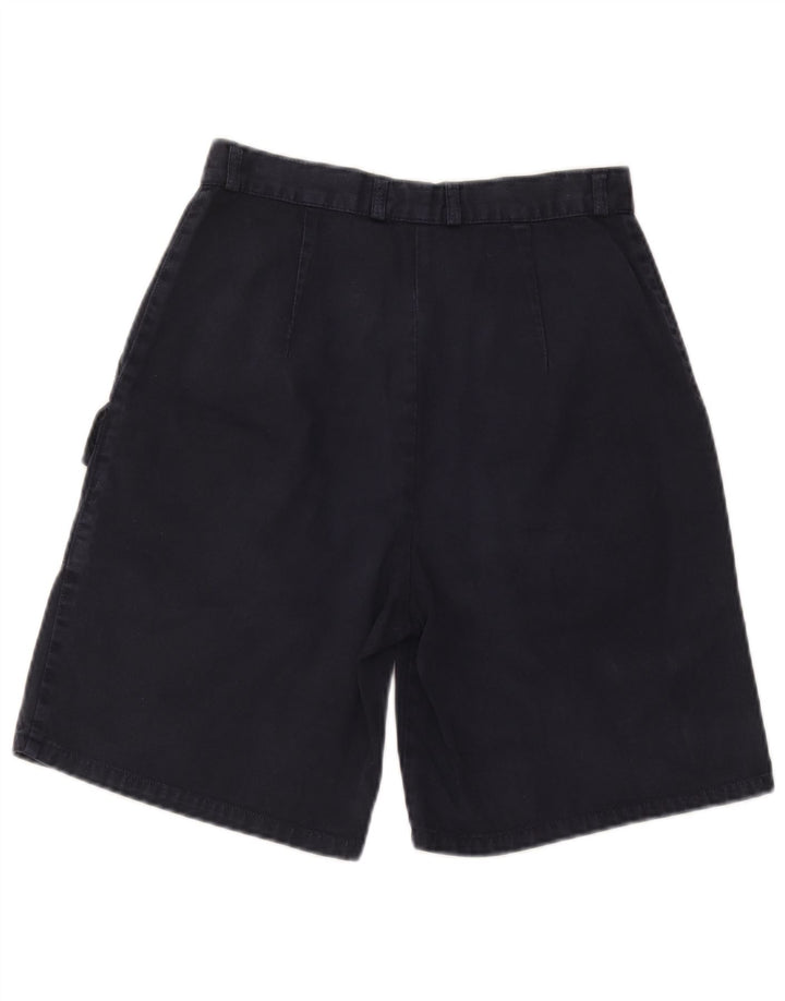 Pantaloncini cargo bermuda da donna vintage IT 44 medi W28 cotone blu navy