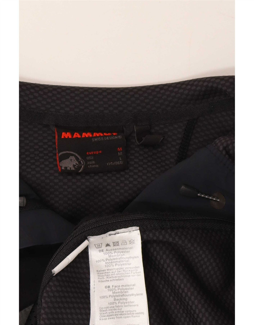 Giacca a vento con cappuccio da donna Mammut UK 14 Medium Black Poliestere