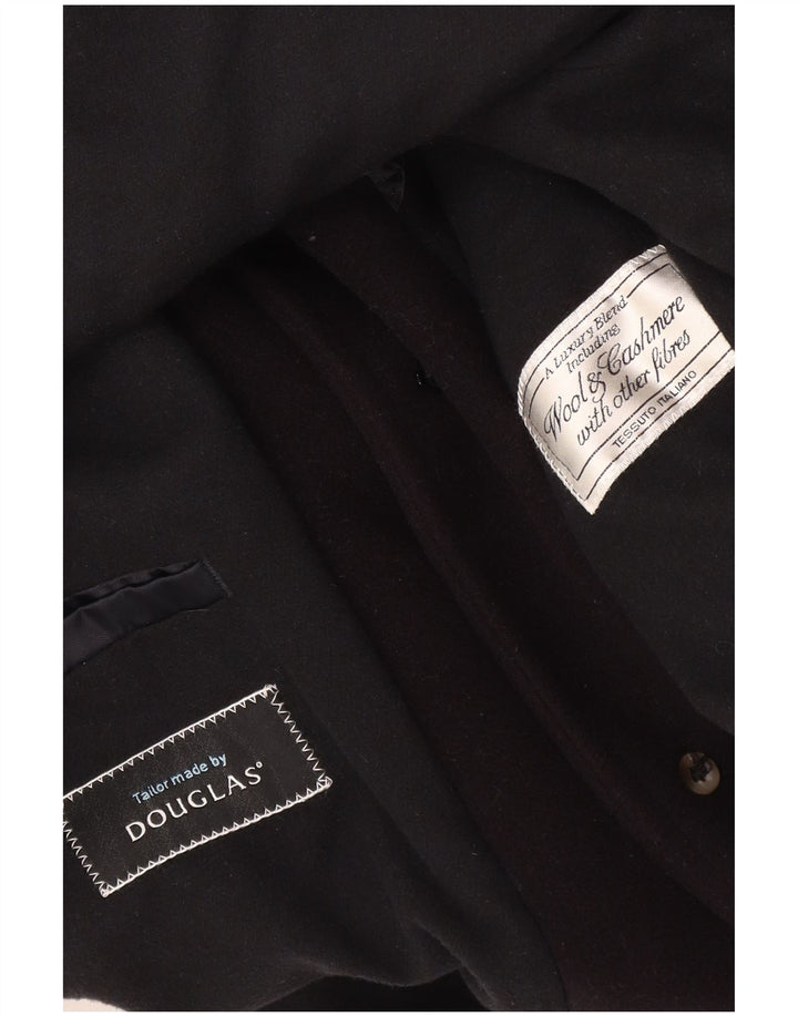 Cappotto da uomo Douglas UK 38 lana nera media