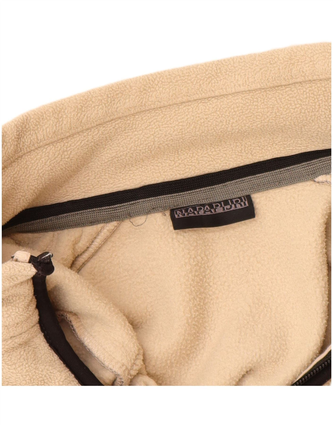 Giacca in pile da donna NAPAPIJRI UK 14 Large Beige Colourblock Poliestere