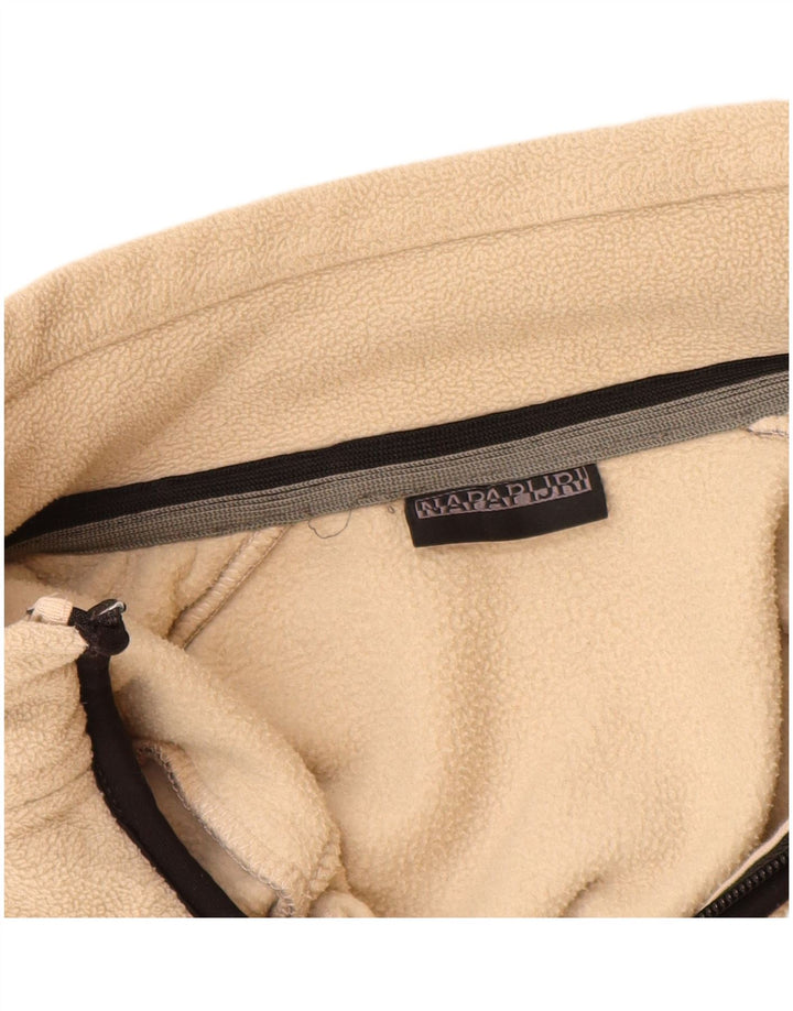 Giacca in pile da donna NAPAPIJRI UK 14 Large Beige Colourblock Poliestere