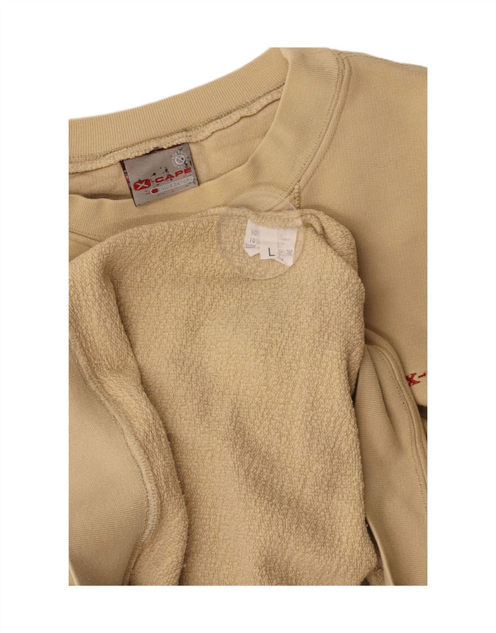 Felpa da uomo X-CAPE Maglione grande in cotone beige
