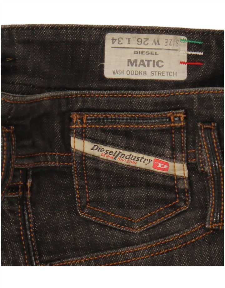 Jeans dritti Matic da donna Diesel W26 L31 cotone nero