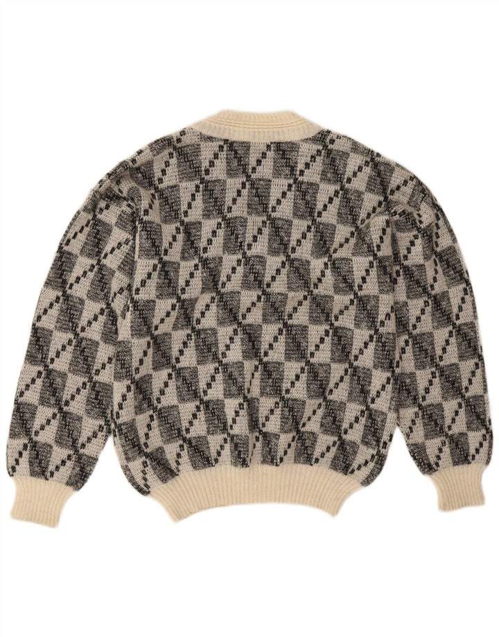 Maglione da uomo con scollo a V Suspense IT 50 Acrilico geometrico nero medio