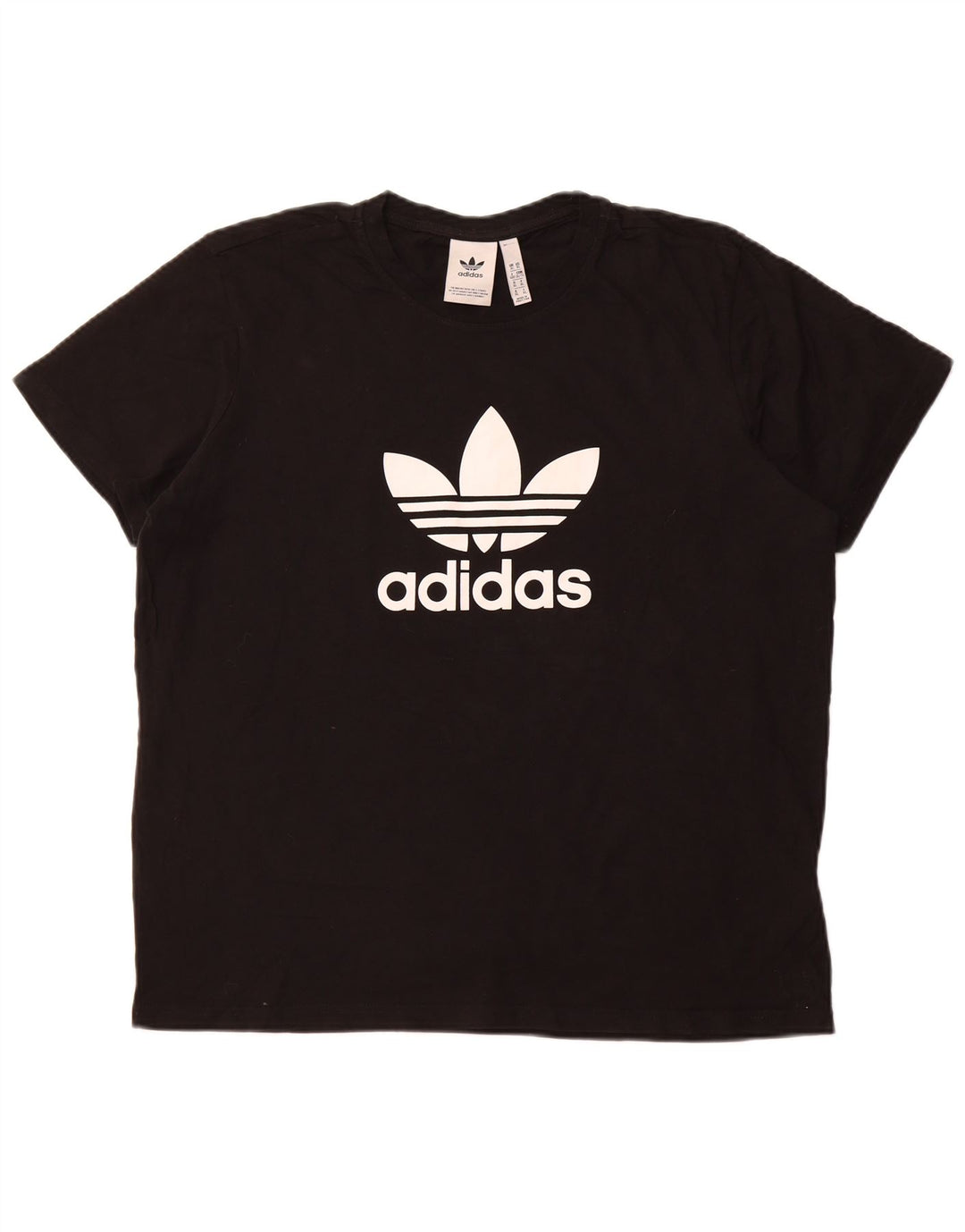 T-shirt grafica da donna ADIDAS Top UK 18 XL cotone nero