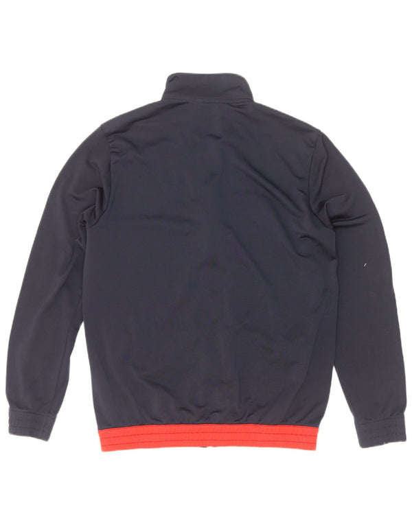 Adidas Boys Graphic Tracksuit Top Jacket 15-16 Years Navy Blue Colourblock