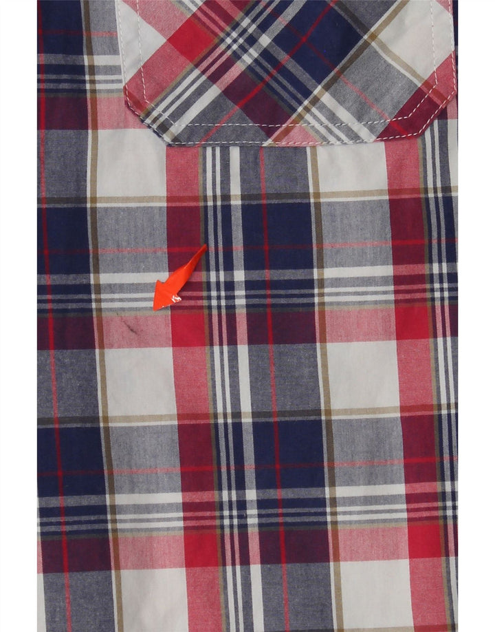 Camicia a maniche corte da uomo SUPERDRY in cotone a quadri multicolori grandi