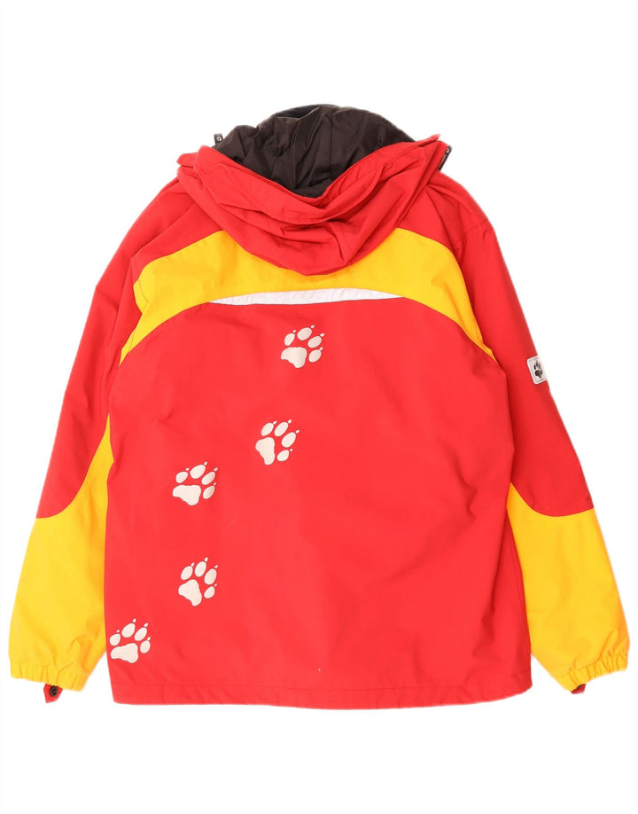 Giacca a vento con grafica da ragazzo Jack Wolfskin 15-16 anni Colorblock rosso