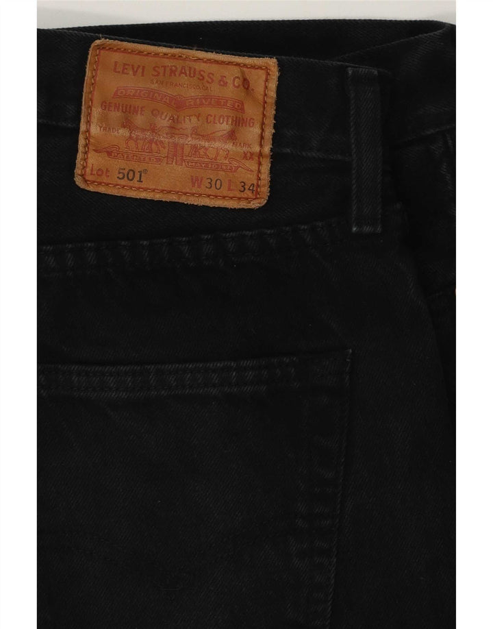 Levi's Uomo 501 Jeans dritti W30 L34 Cotone Nero