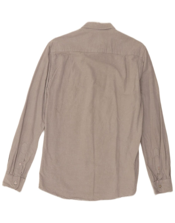 Crew Clothing Camicia da uomo in cotone grigio medio