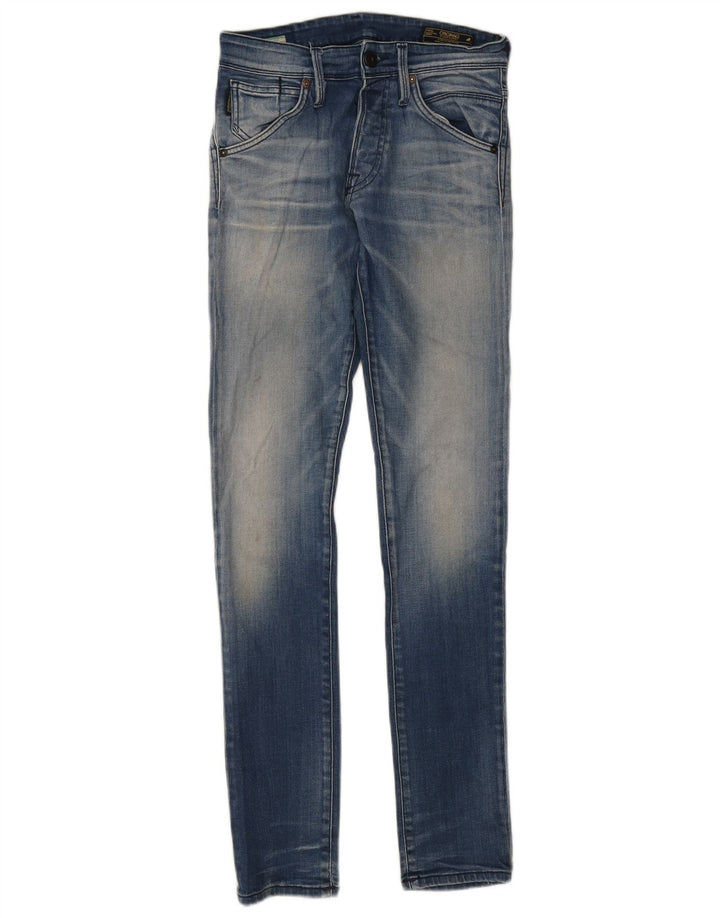 JACK & JONES Mens Slim Jeans W28 L32 Blue Cotton