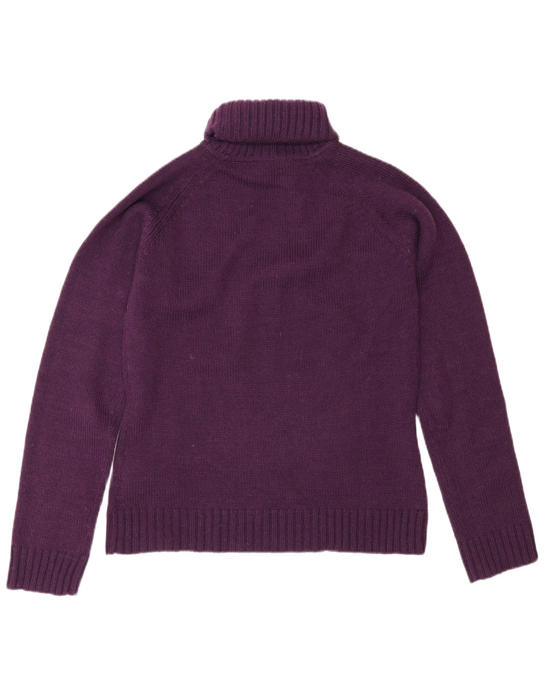 Maglione maglione a collo alto da donna Zara UK 14 grande viola poliacrilico