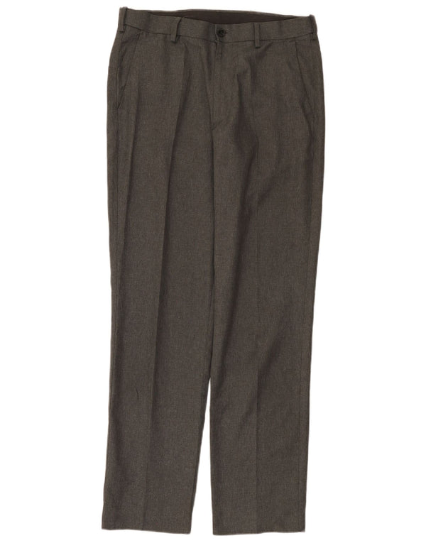 Pantaloni chino dritti vestibilità regolare da uomo Marks & Spencer W32 L31 Grigi