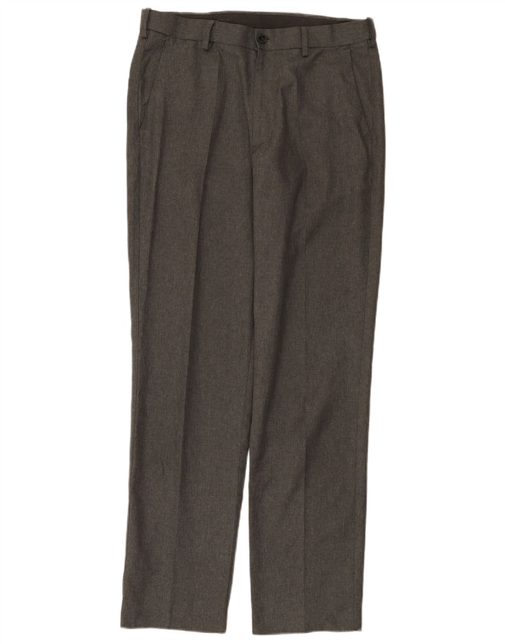 Pantaloni chino dritti vestibilità regolare da uomo Marks & Spencer W32 L31 Grigi