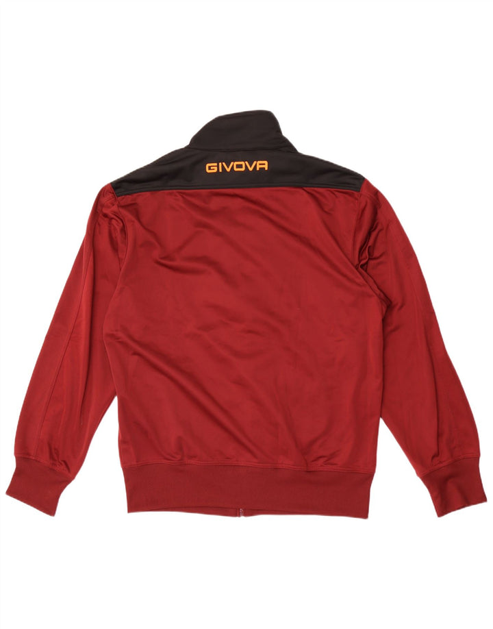 Giacca da ginnastica da uomo con grafica Givova XL Poliestere color block bordeaux