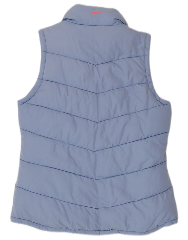 JOULES Womens Padded Gilet UK 12 Medium Blue Polyester