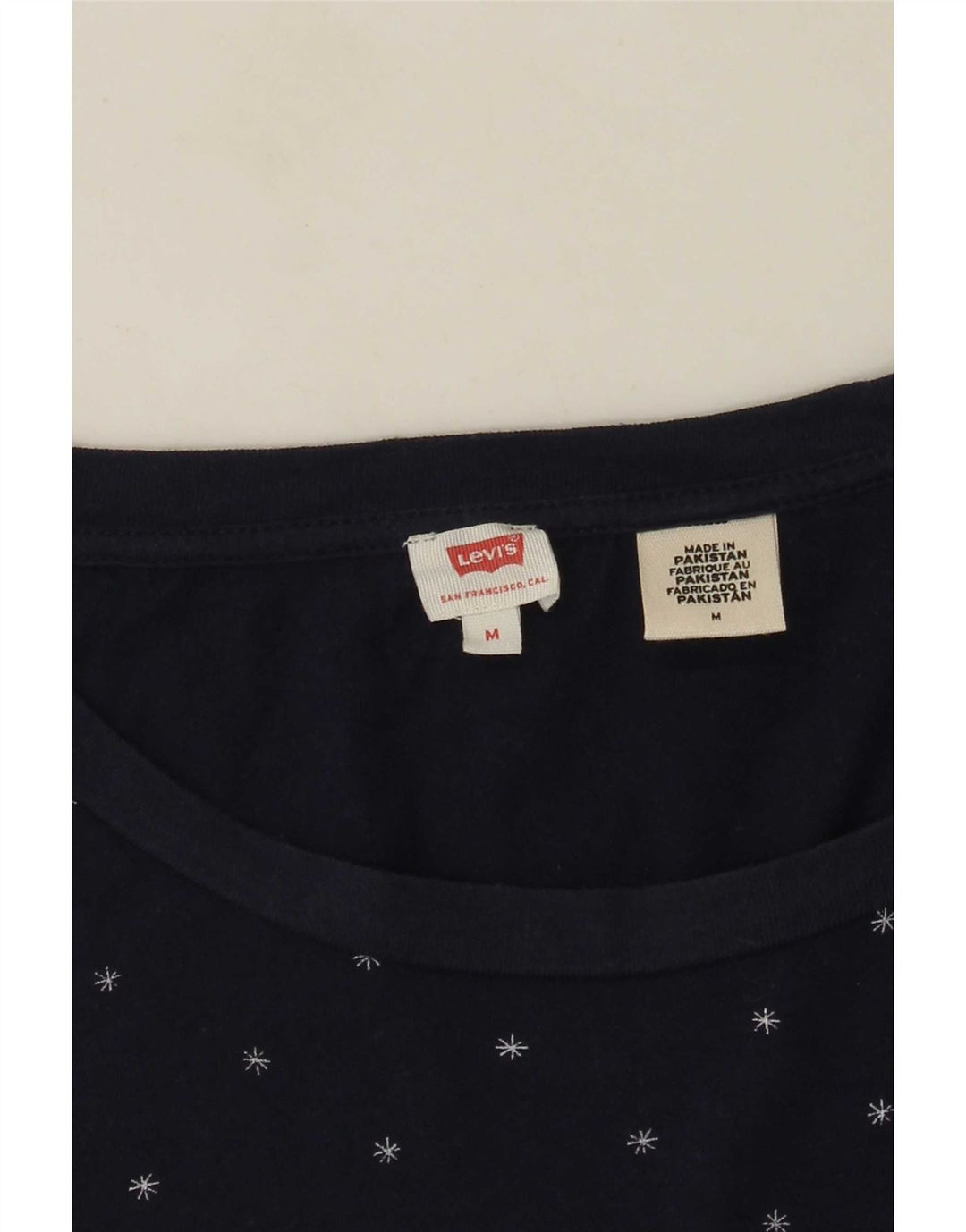 T-shirt da donna Levi's Top UK 14 medio blu navy maculato