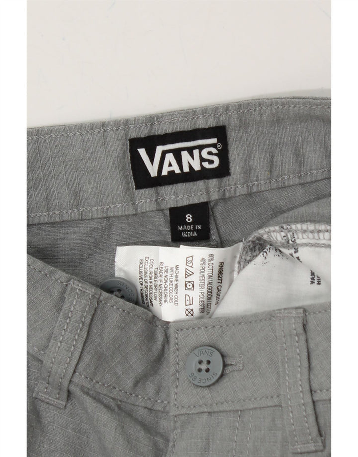 VANS Boys Cargo Shorts 7-8 Years W24  Grey Cotton Vintage Vans and Second-Hand Vans from Messina Hembry 
