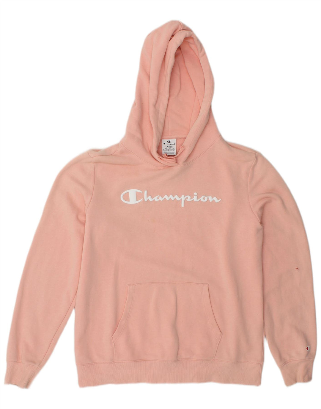 Maglione con cappuccio grafico da donna CHAMPION UK 16 grande cotone rosa