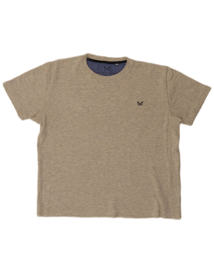 Crew Clothing T-shirt da uomo Top grande in cotone grigio