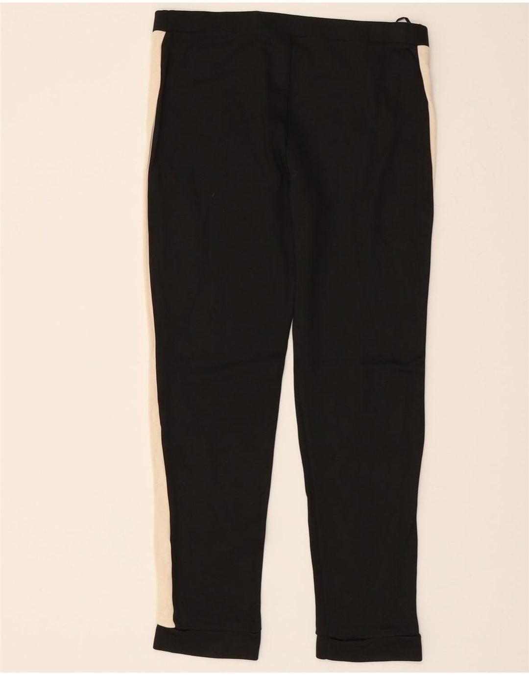 MAX&CO. Womens Slim Casual Trousers Large W32 L27 Black Colourblock Vintage Max&Co. and Second-Hand Max&Co. from Messina Hembry 
