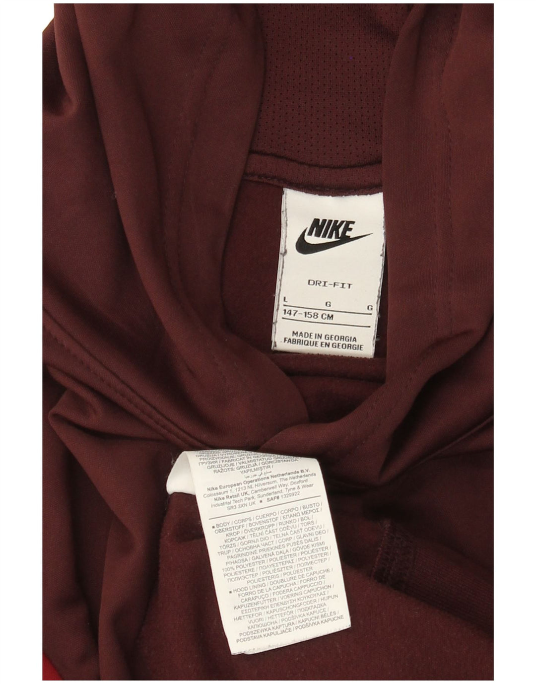 Felpa con cappuccio grafica NIKE per ragazzi 12-13 anni Large color bordeaux