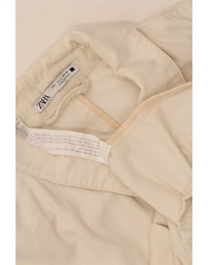 Giacca utility da uomo Zara UK 40 grande cotone beige
