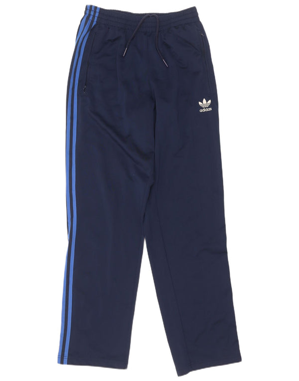 Pantaloni da tuta da uomo Adidas Small in poliestere blu navy