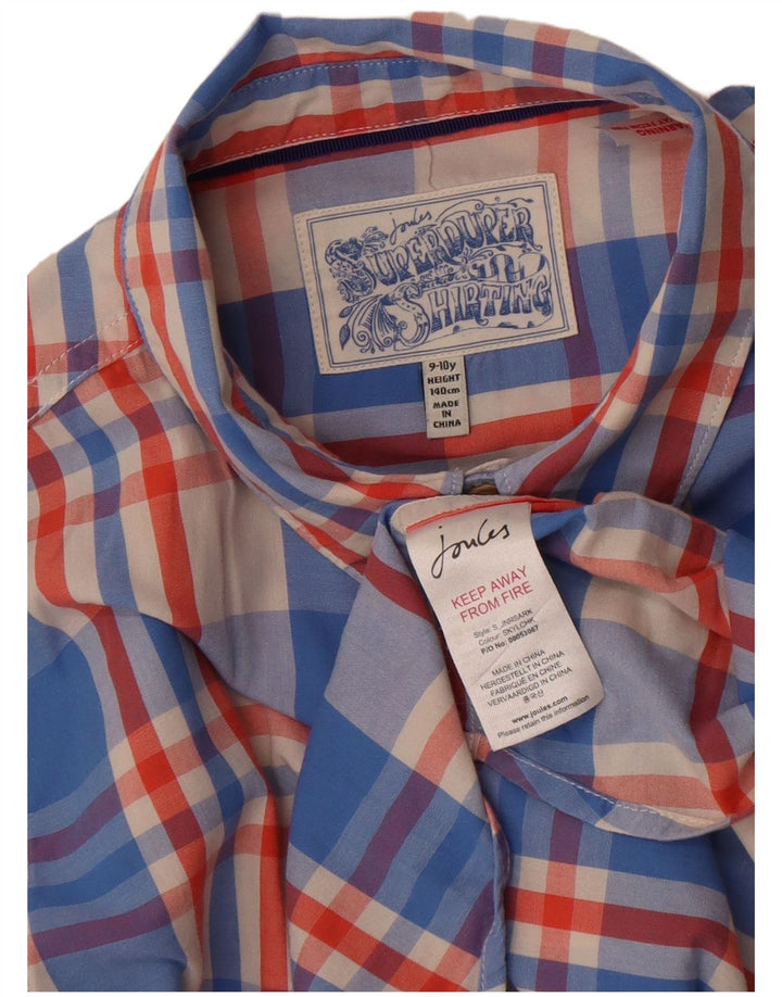 Camicia Joules per ragazzi 9-10 anni in cotone scozzese blu
