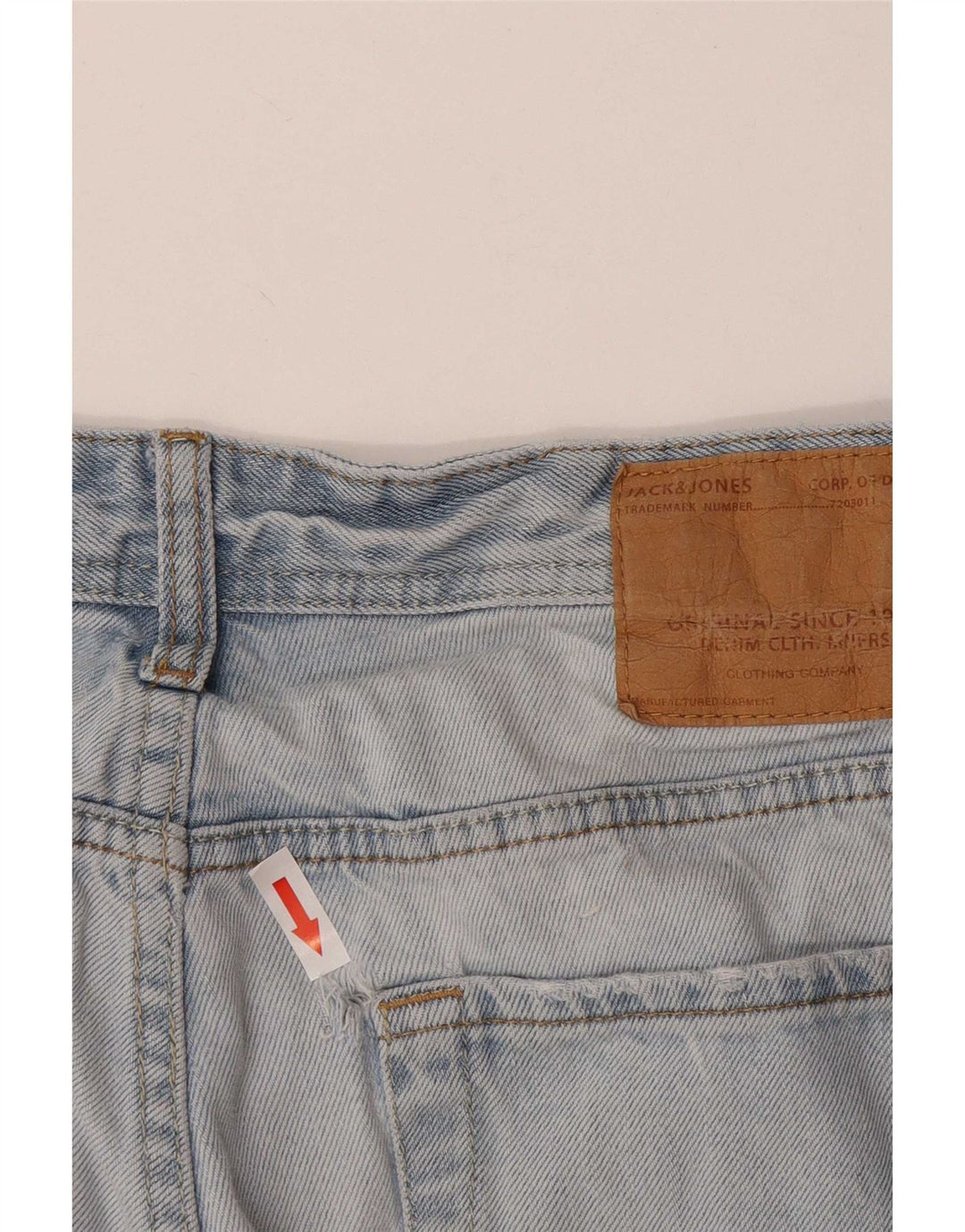 Pantaloncini di jeans da uomo Jack & Jones grandi W34 cotone blu