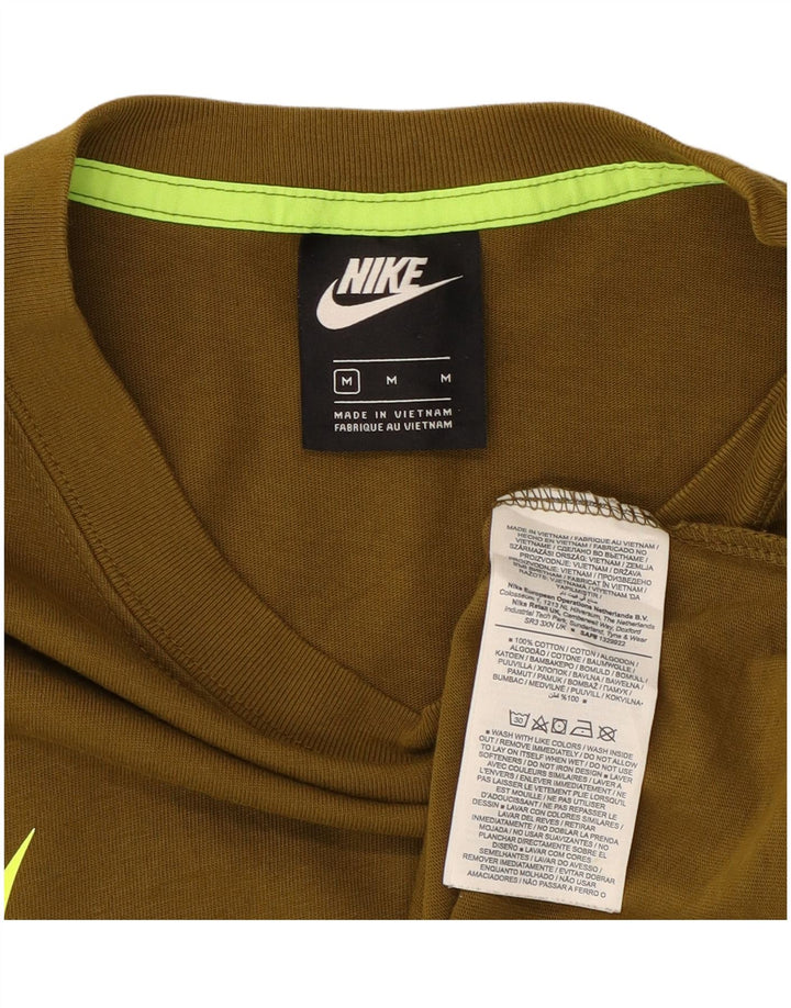 T-shirt grafica da uomo Nike Top in cotone kaki medio