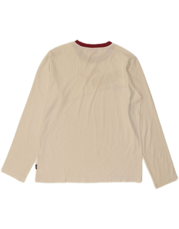 PUMA Mens Graphic Top Long Sleeve Medium Off White Vintage Puma and Second-Hand Puma from Messina Hembry 