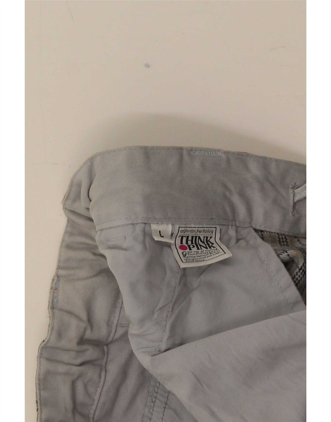 Pantaloni chino dritti da uomo Think Pink grandi W36 L32 a quadri grigi