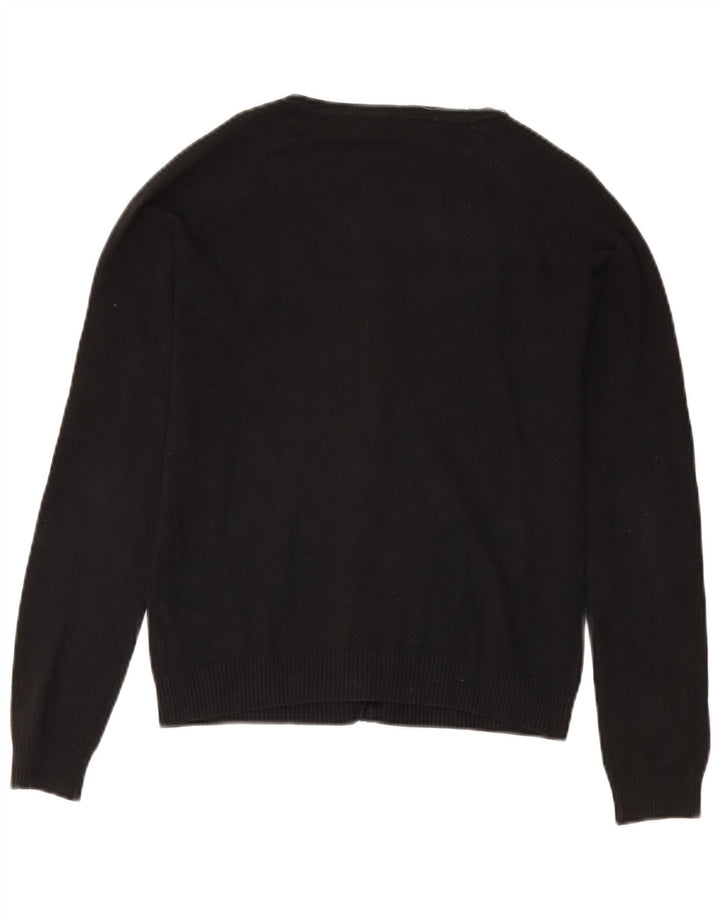 Maglione cardigan da donna Zara UK 12 cotone nero medio