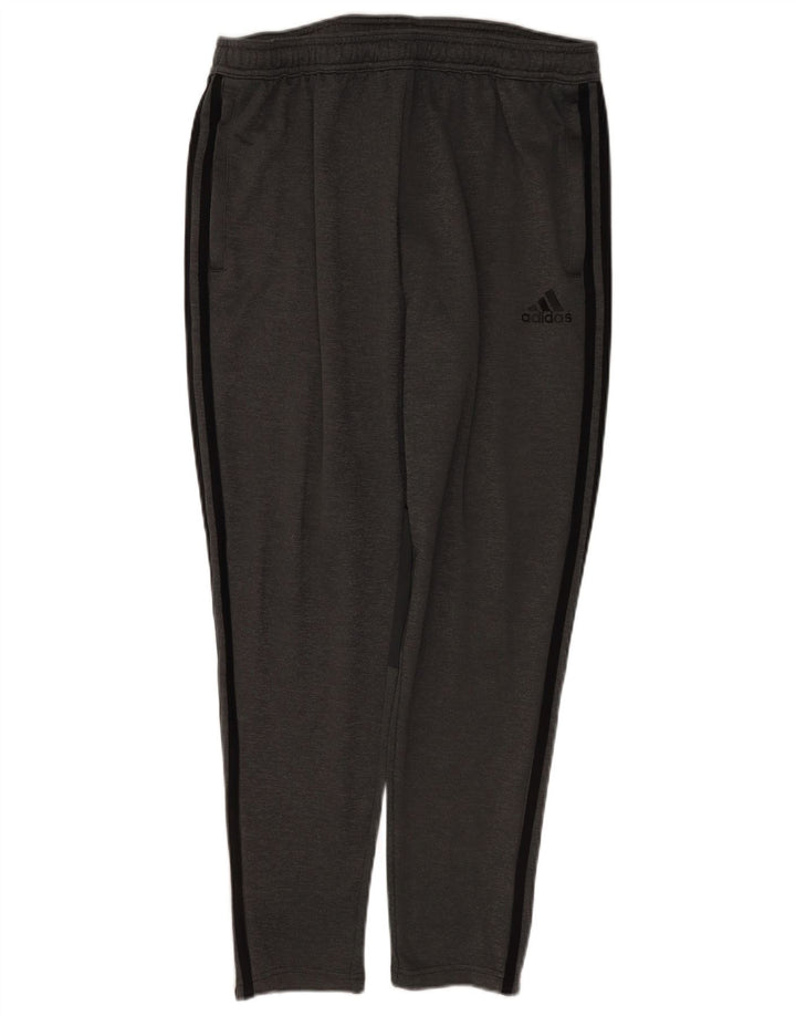 Pantaloni da tuta da uomo Adidas Large in poliestere grigio
