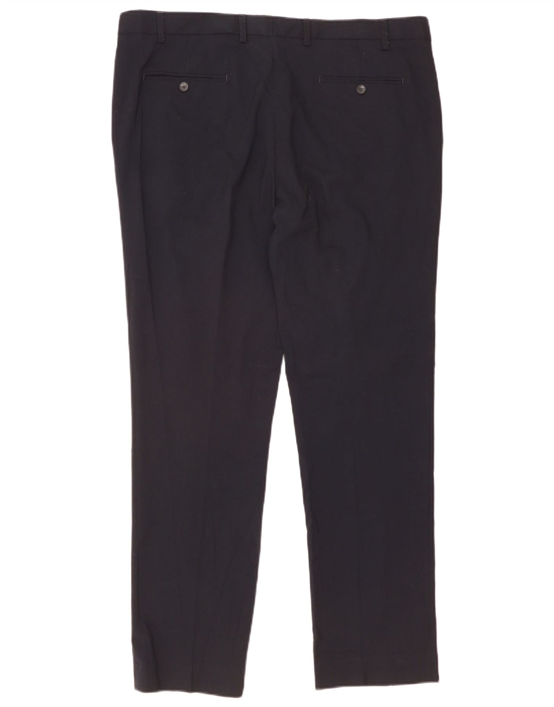 Pantaloni chino slim da uomo Marks & Spencer W40 L33 poliestere blu navy