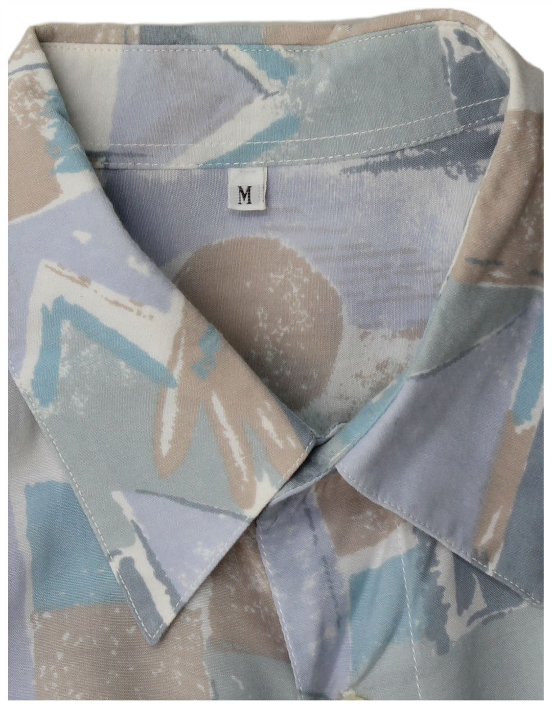 Camicia a maniche corte da uomo VINTAGE blu medio geometrico