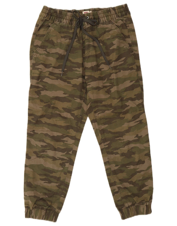 Pantaloni casual da jogging da donna Levi's medi W30 L25 mimetici kaki