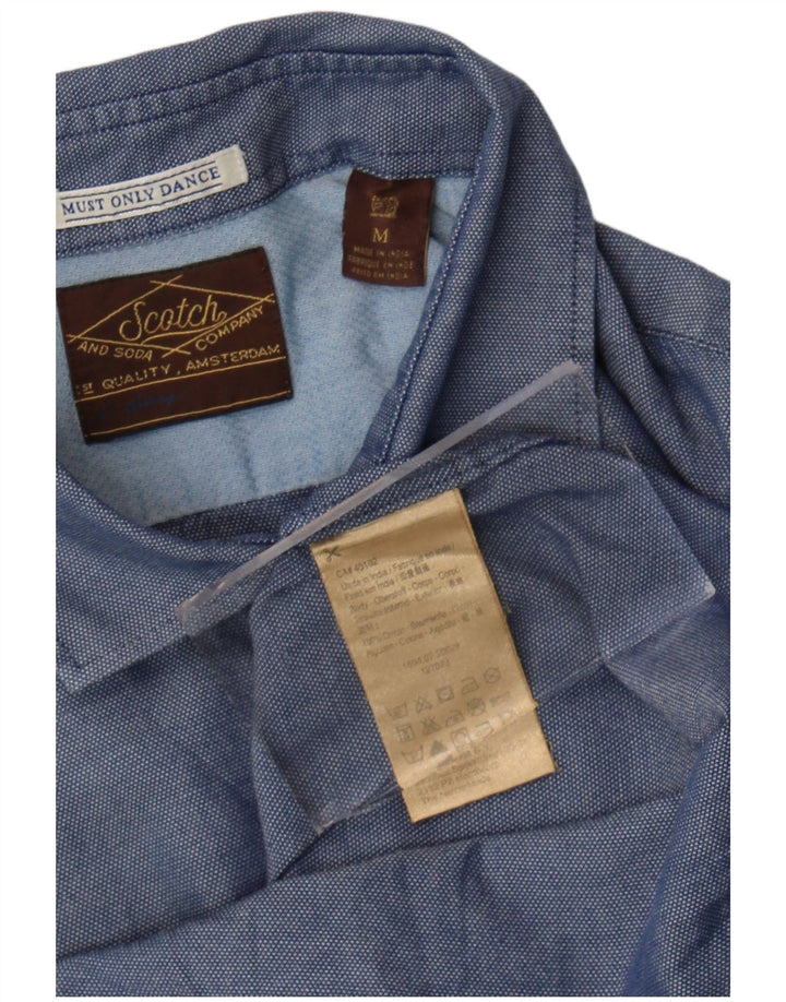 Camicia da uomo Scotch & Soda in cotone blu medio