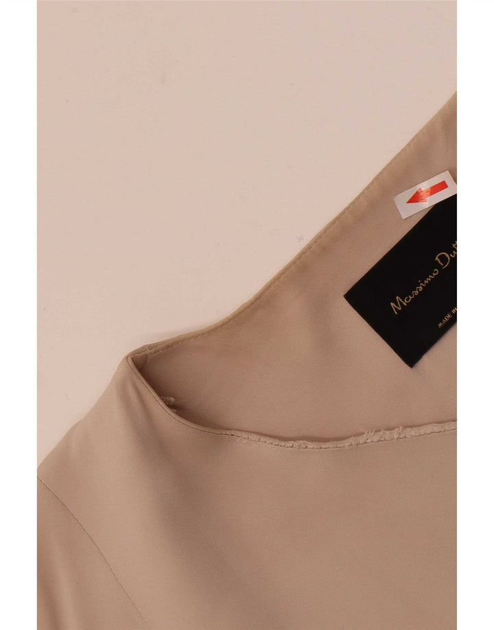Giacca blazer senza maniche lunga da donna Massimo Dutti UK 14 Beige medio
