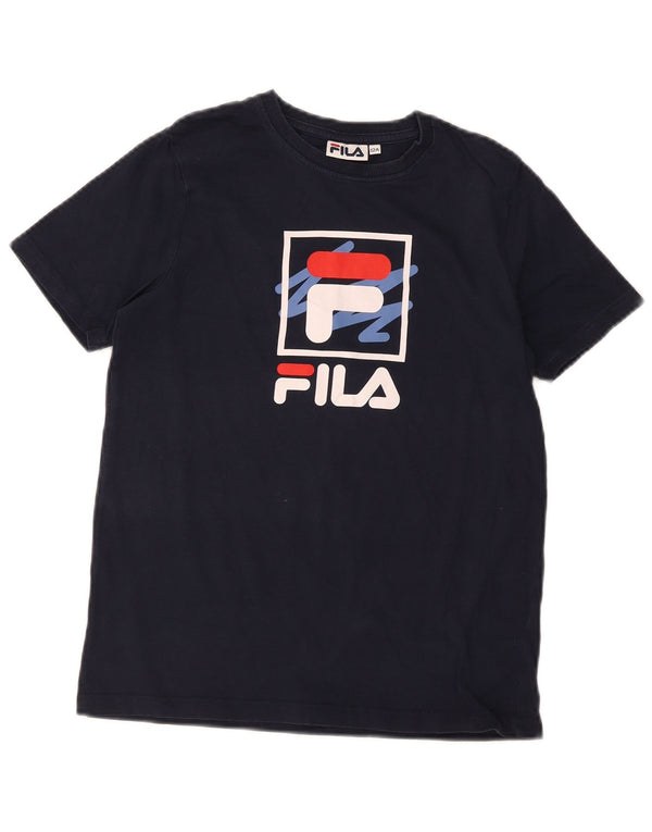 Maglietta grafica per ragazzi Fila 11-12 anni blu navy