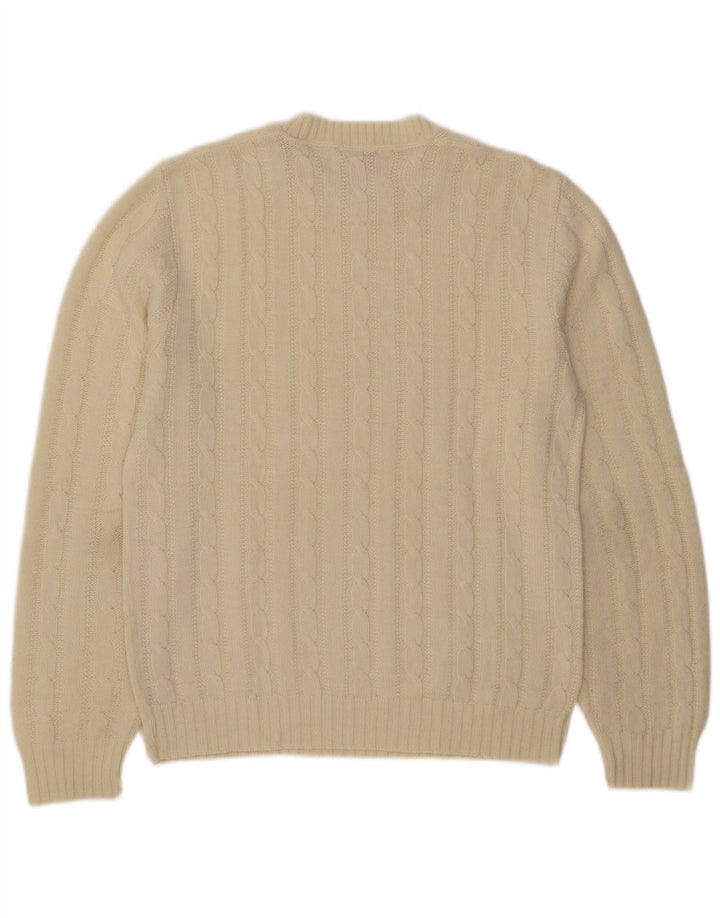 Maglione maglione girocollo da uomo Jantzen medio bianco sporco