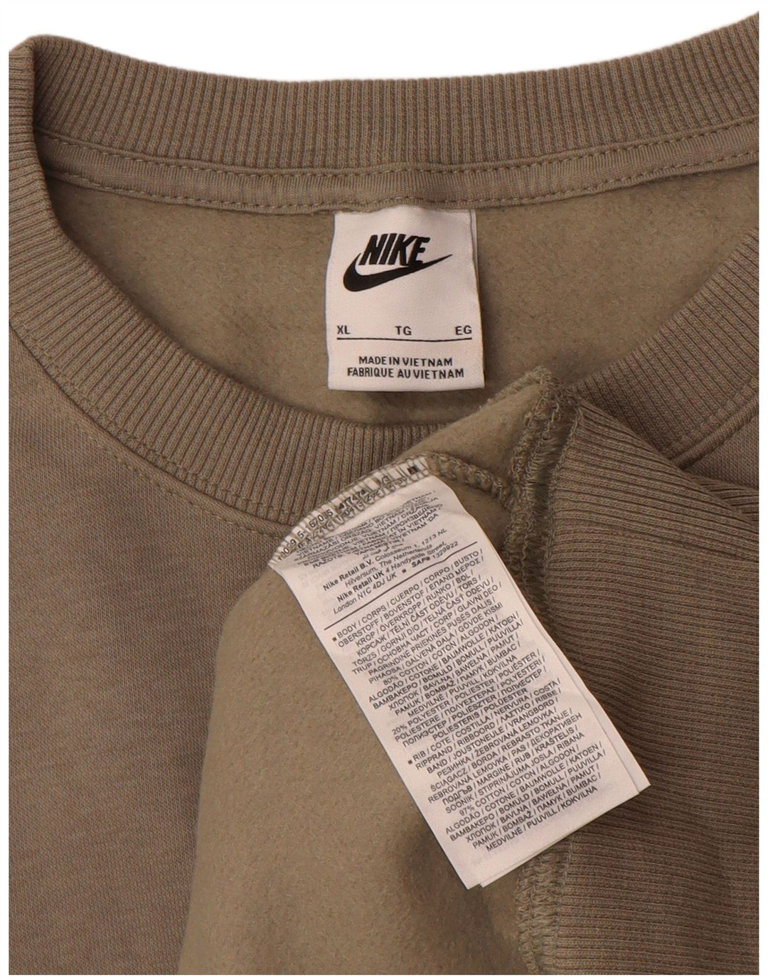 Felpa da donna Nike Jumper UK 18 XL cotone grigio