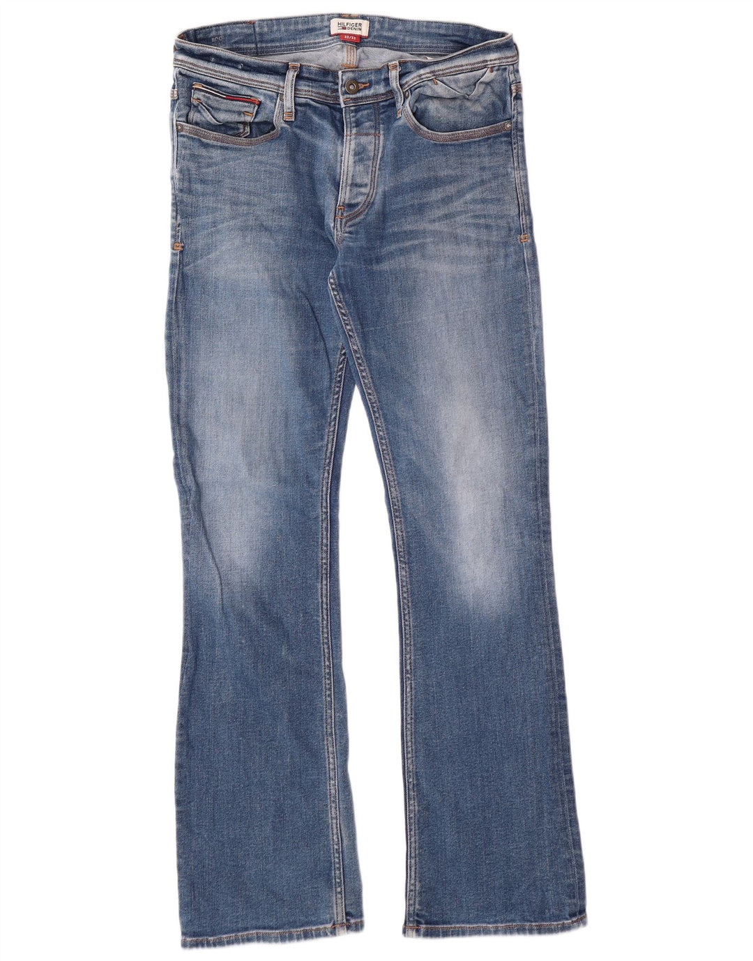 TOMMY HILFIGER Jeans bootcut da uomo W32 L32 cotone blu