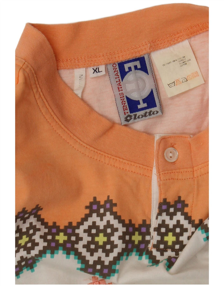 T-shirt grafica da donna LOTTO Top UK 18 XL cotone color block bianco