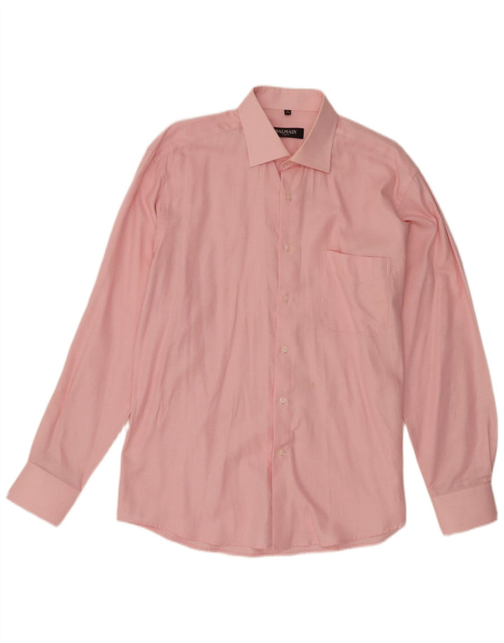 Camicia da uomo Balmain taglia 41/42 grande in cotone rosa