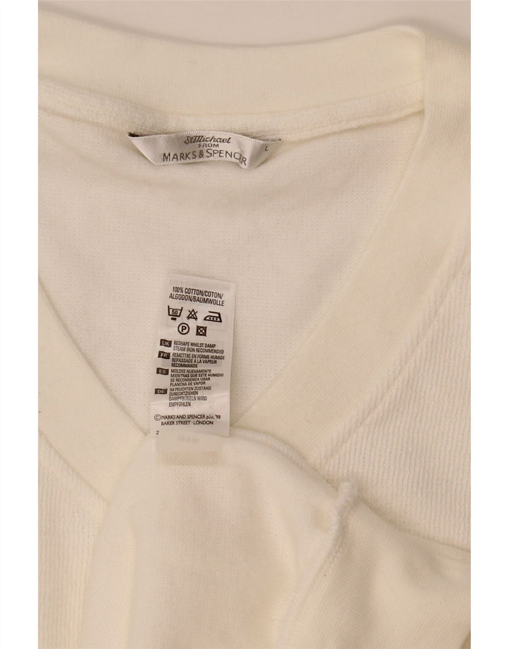 Canotta da uomo Marks & Spencer grande in cotone bianco