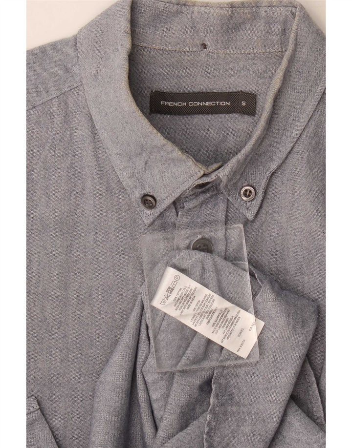 Camicia da uomo French Connection piccola in cotone grigio