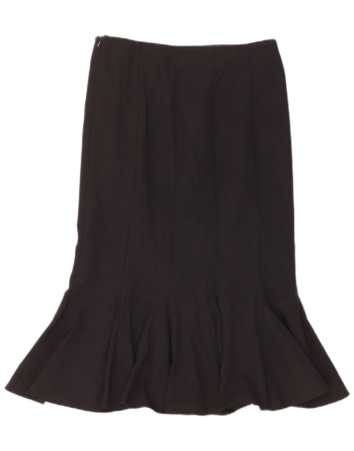 Gonna a sirena da donna Marks & Spencer UK 10 piccola W30 poliestere nero
